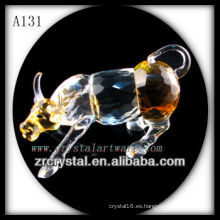 Bonita estatuilla de animales de cristal A131